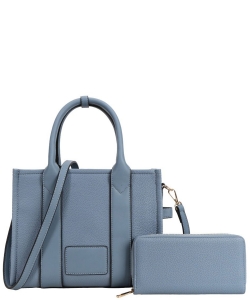 Fashion Tote Bag with Wallet TB-9011W LIGHT BLUE